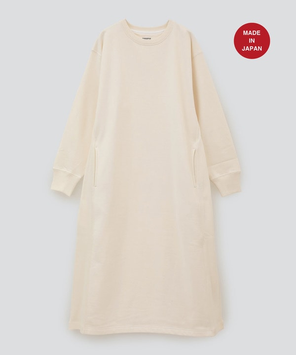 【MADE IN JAPAN】ORGANIC COTTON SWEAT DRESS 詳細画像 ホワイト 1