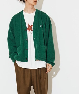 STAR★ ONEPOINT BRUSHED CARDIGAN