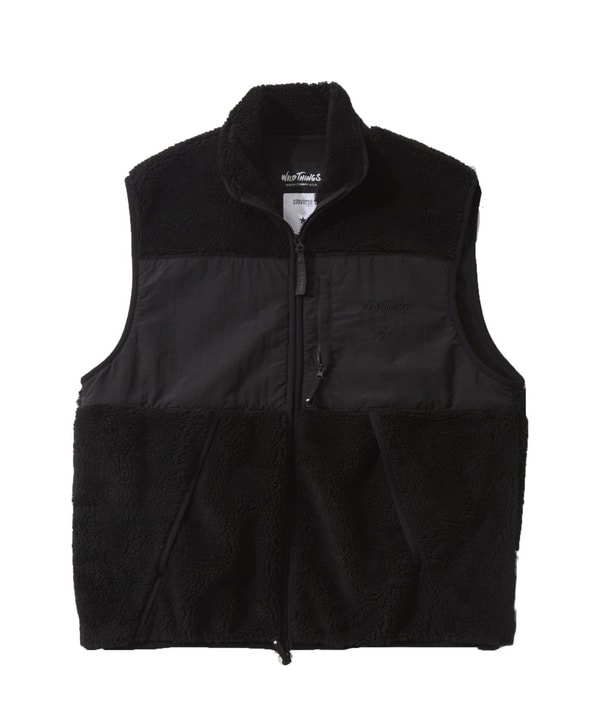 【CONVERSE TOKYO × WILD THINGS】FLUFFY BOA STAR PATCH VEST 詳細画像 1