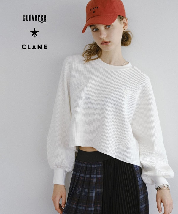 【CONVERSE TOKYO × CLANE】WAFFLE PULLOVER 詳細画像 ホワイト 1