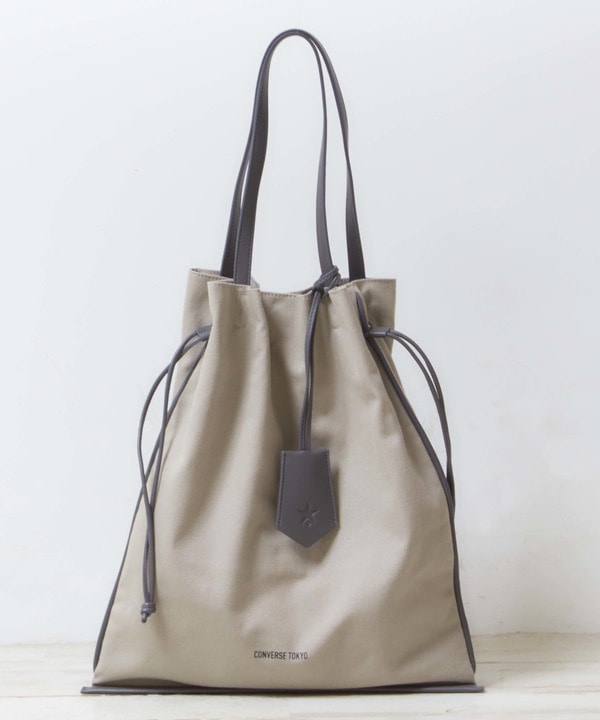 【NEW COLOR】CANVAS GATHERED TOTE BAG 詳細画像 グレー 1