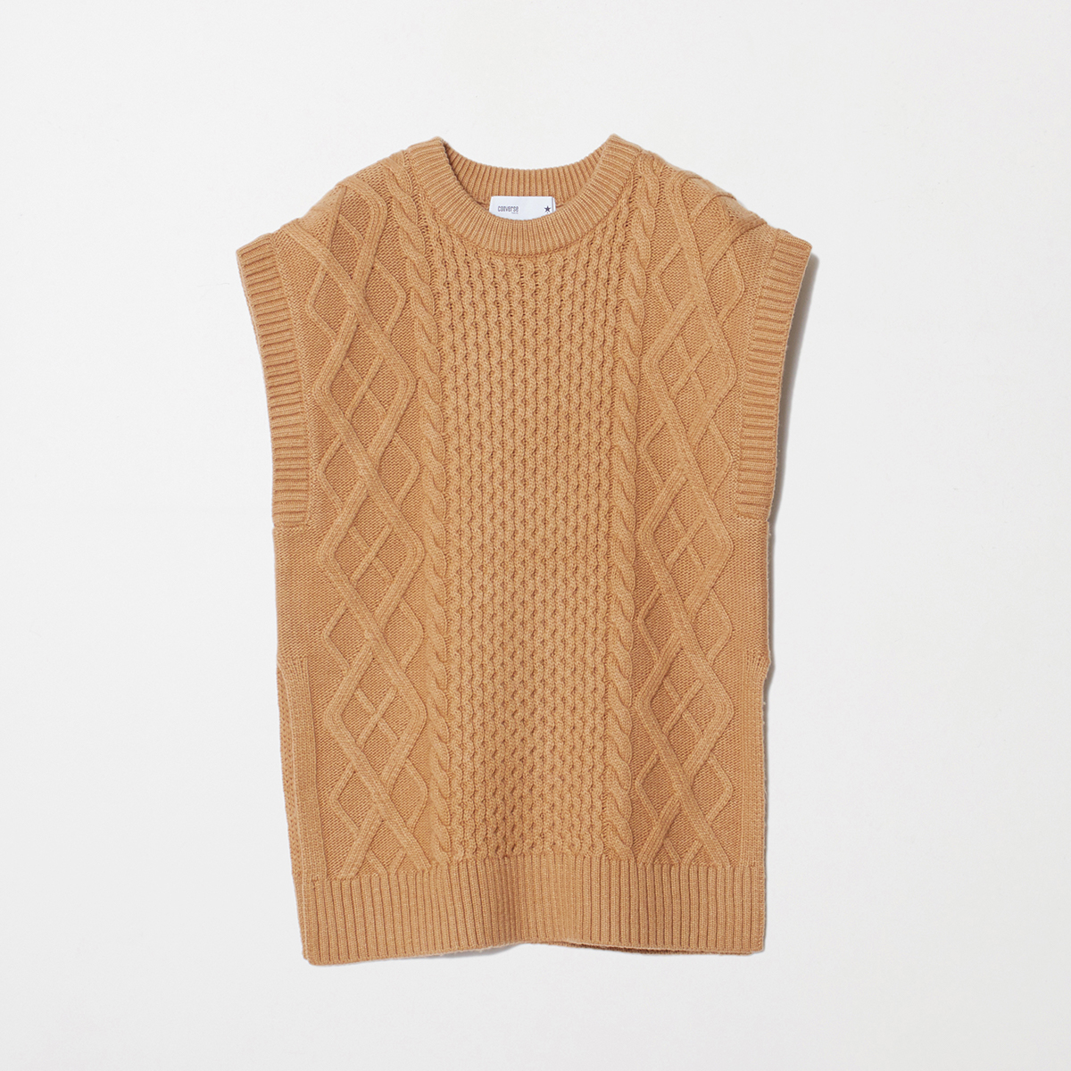 Cable knit vest