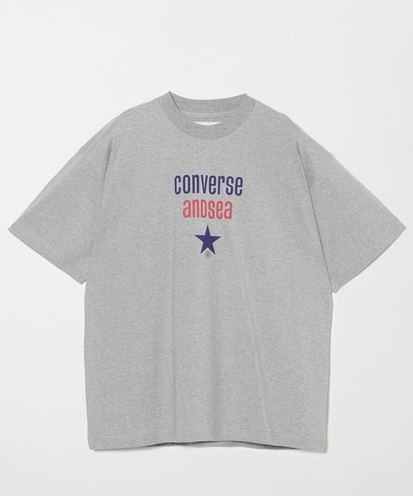 【CONVERSE TOKYO×WIND AND SEA】フロントロゴS/S Tシャツ 詳細画像 ヘザ－グレー 1