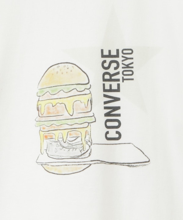 【CONVERSE TOKYO × ヒコロヒー】リンガーTEE（ハンバーガー） 詳細画像 2