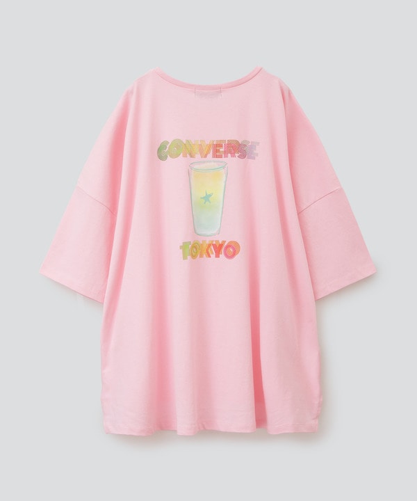 【CONVERSE TOKYO × ヒコロヒー】オーバーサイズTEE（ジュース） 詳細画像 ピンク 1