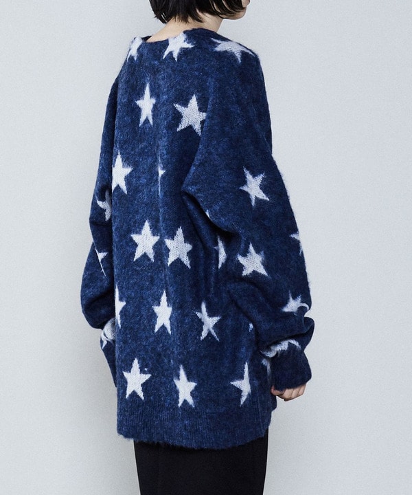 ★総柄シャギーニットカーディガン 詳細画像 5