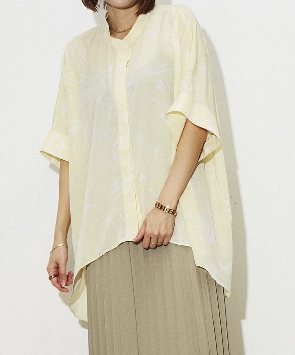 STAR  ASYMMETRY SHEER BLOUSE 詳細画像 1