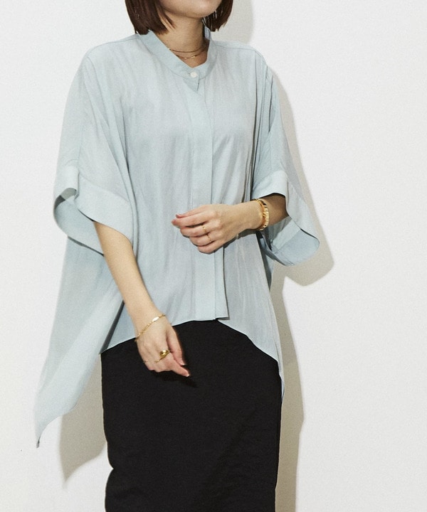 STAR  ASYMMETRY SHEER BLOUSE 詳細画像 5