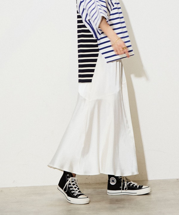 MERMAID LINE SATIN SKIRT 詳細画像 ホワイト 1