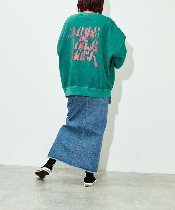 【MAKE YOUR MARK】PIGMENT DYE BACK PRINT SWEAT 詳細画像 15