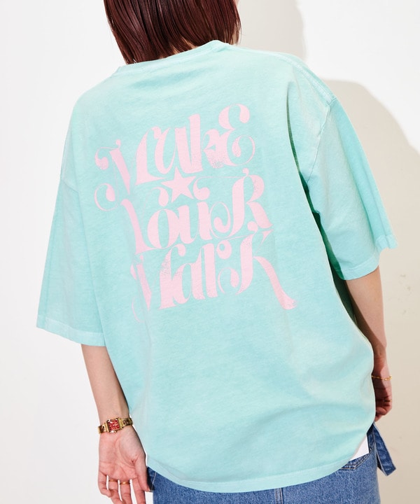 【MAKE YOUR MARK】ピグメント加工 Tシャツ 詳細画像 ミント 1
