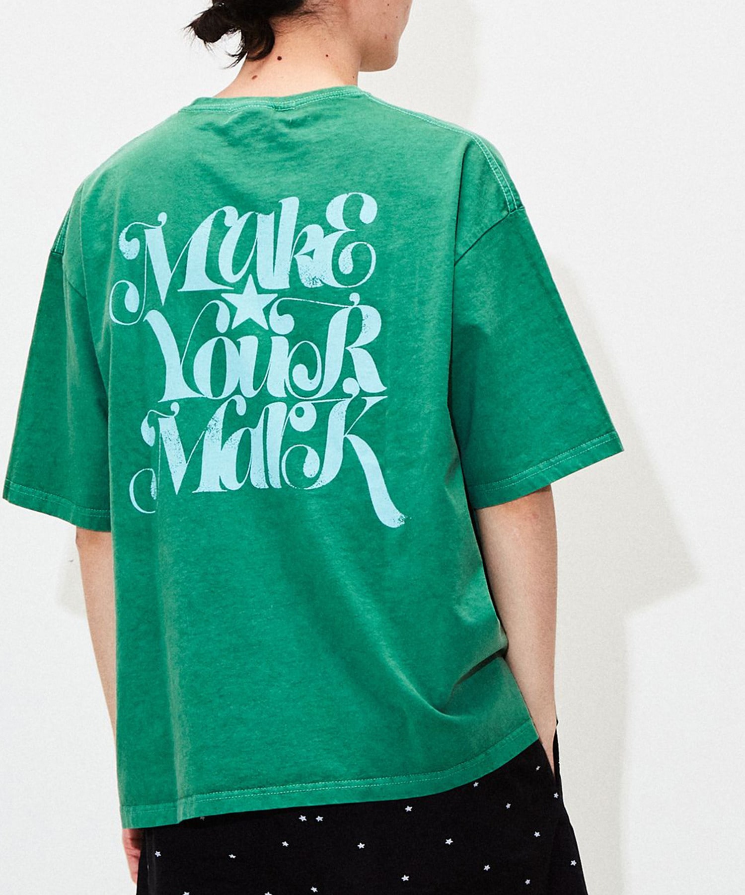 MAKE YOUR MARK】PIGMENT DYE BACK PRINT TEE｜CONVERSE TOKYO 