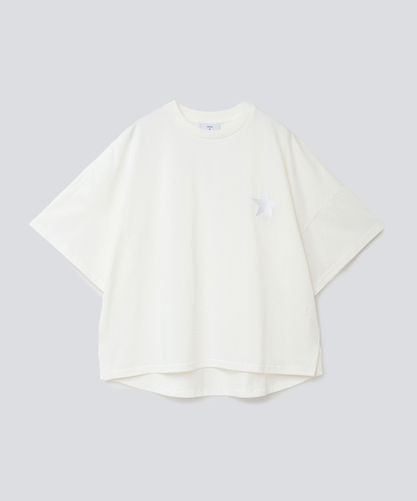 STAR★ EMBROIDERY WIDE TEE 詳細画像 ホワイト 1