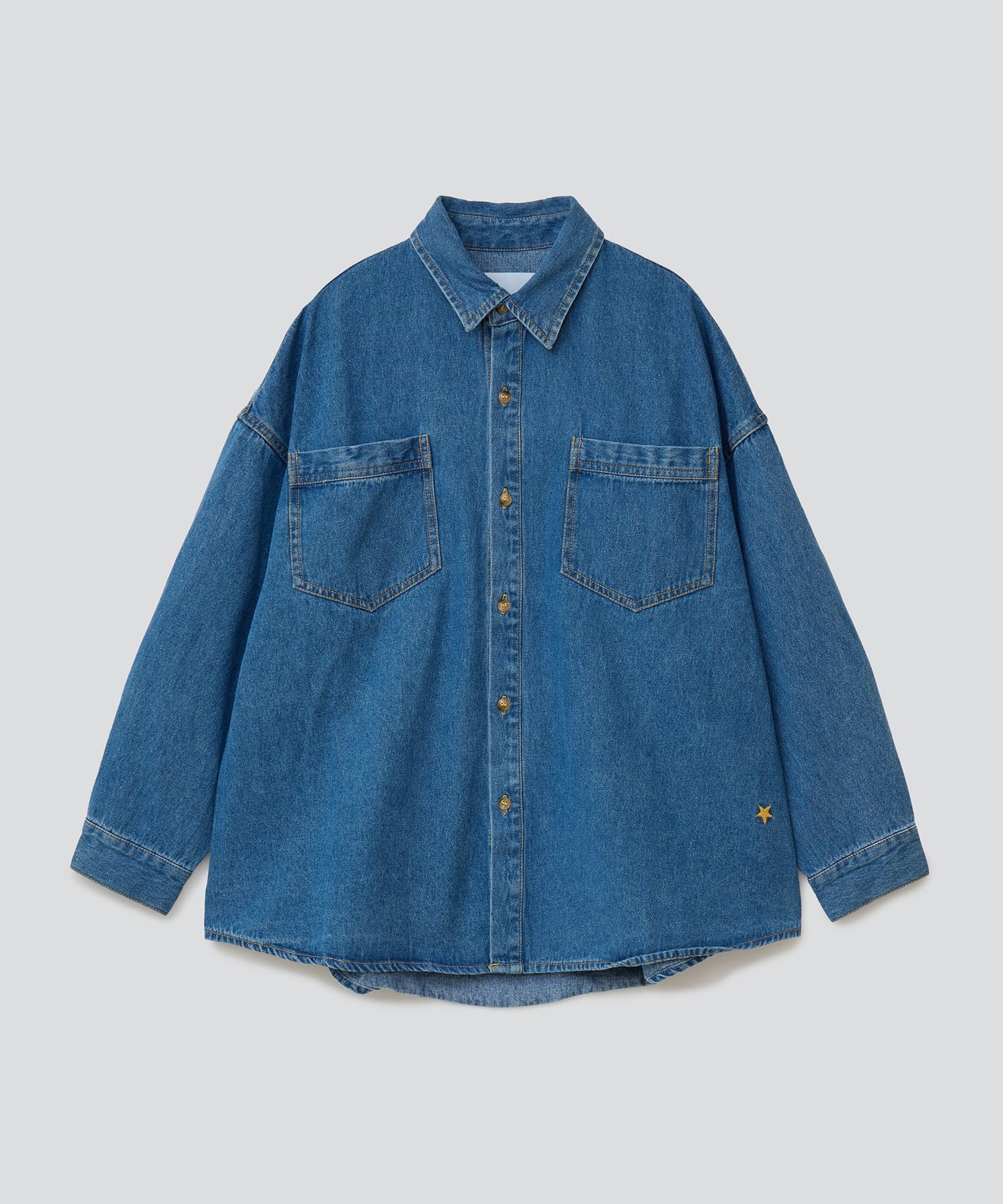 STAR★ PATCH DENIM SHIRT