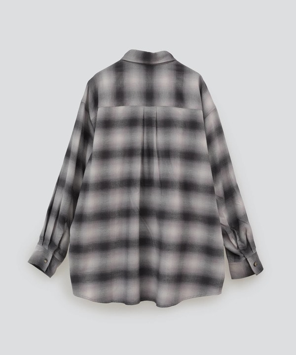 OVERSIZE OMBRE CHECKED SHIRT 詳細画像 13