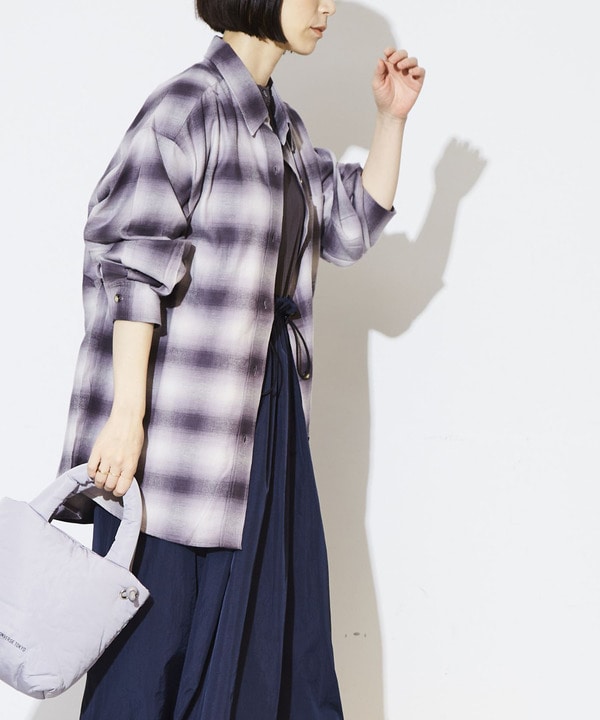 OVERSIZE OMBRE CHECKED SHIRT 詳細画像 2