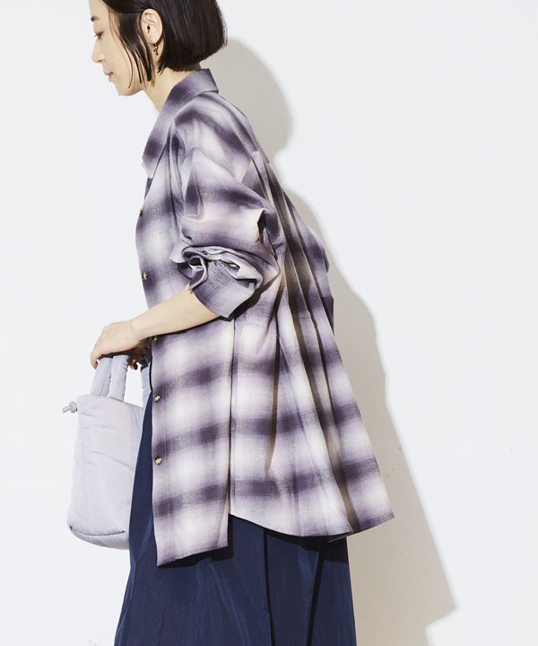 OVERSIZE OMBRE CHECKED SHIRT 詳細画像 5