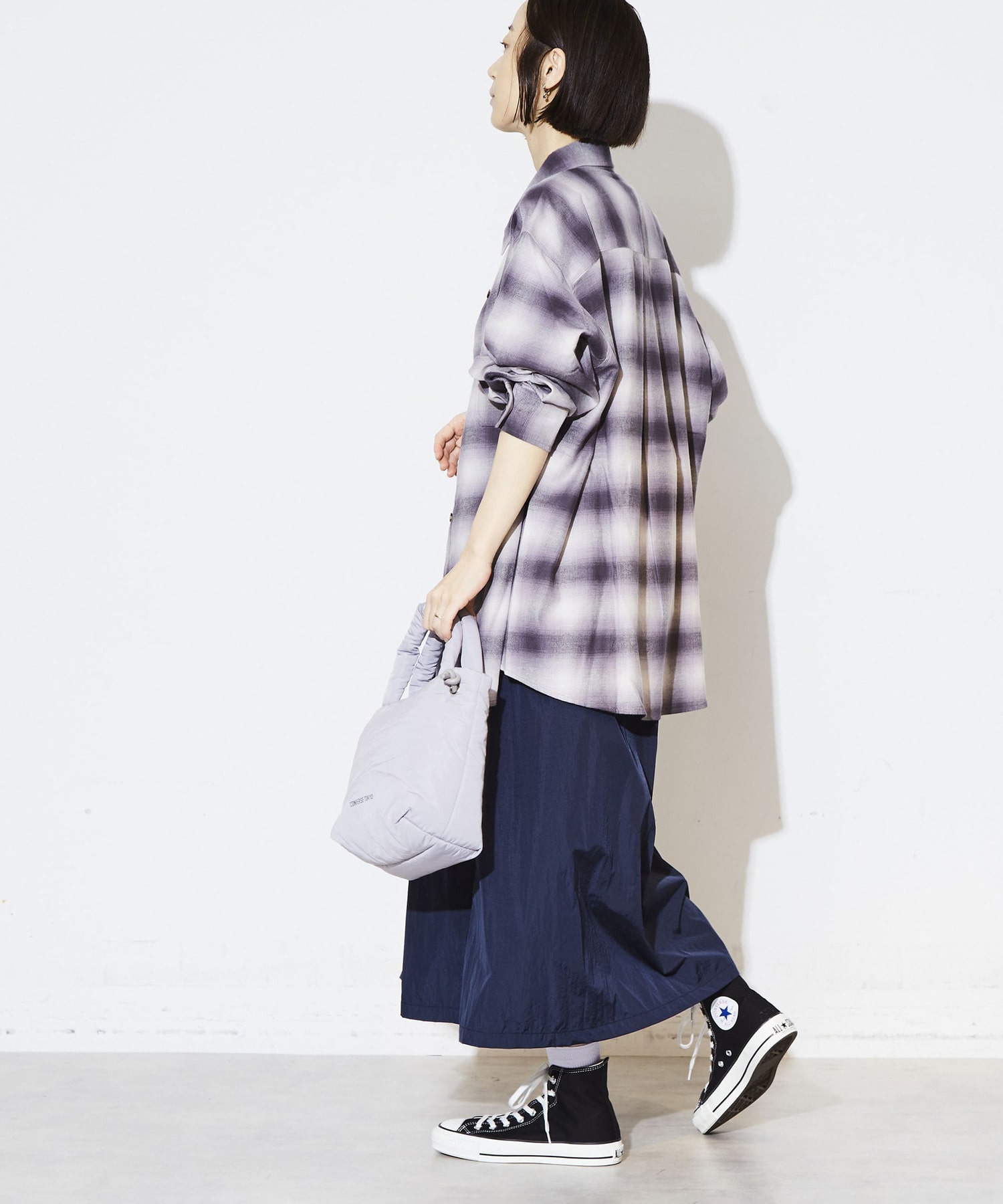 OVERSIZE OMBRE CHECKED SHIRT｜CONVERSE TOKYO (コンバーストウキョウ 