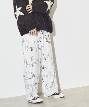 ABSTRACT ALL-OVER PATTERN PANTS