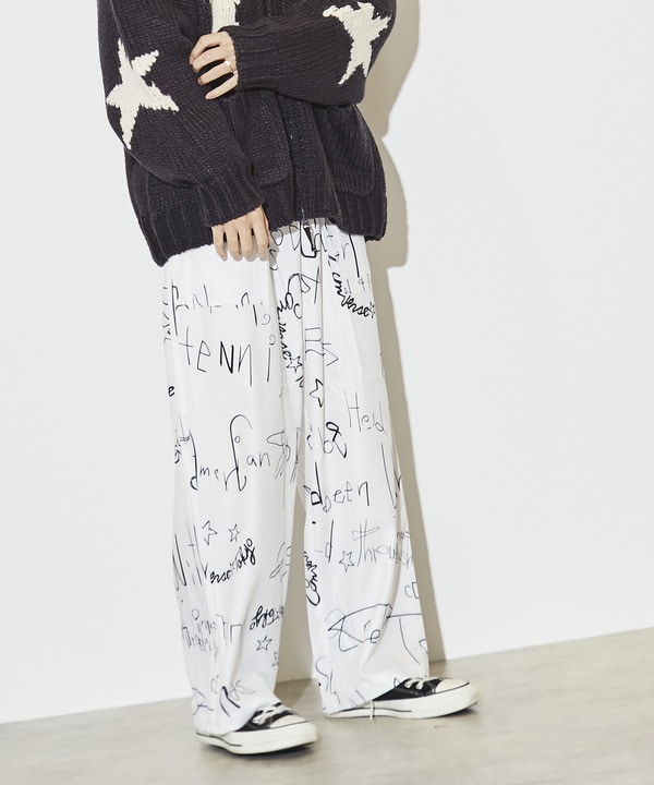 ABSTRACT ALL-OVER PATTERN PANTS 詳細画像 ホワイト 1