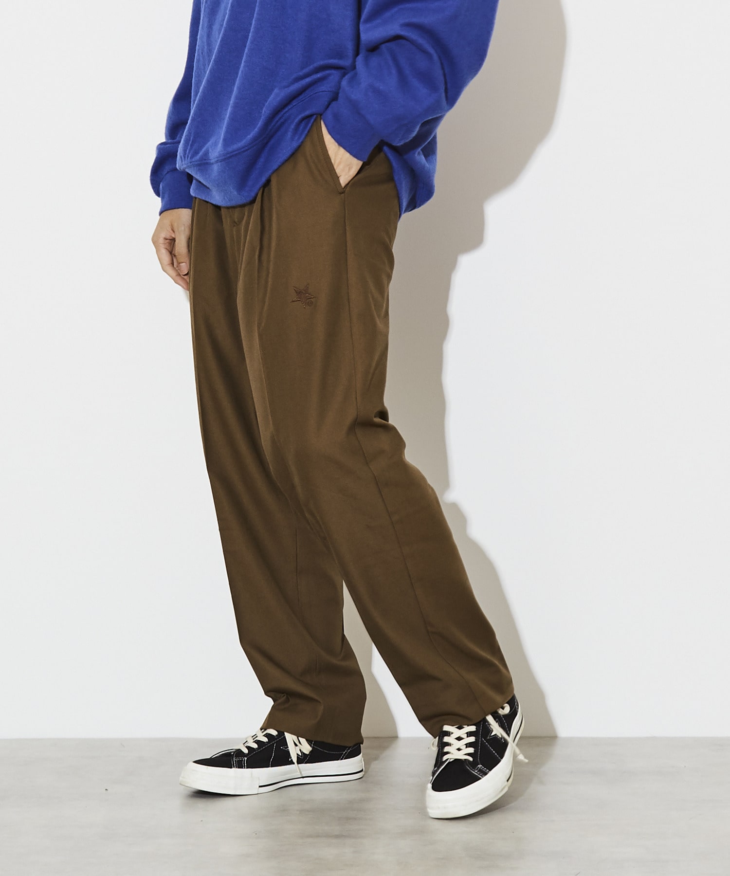 TWILL TAPERED SLACKS PANTS