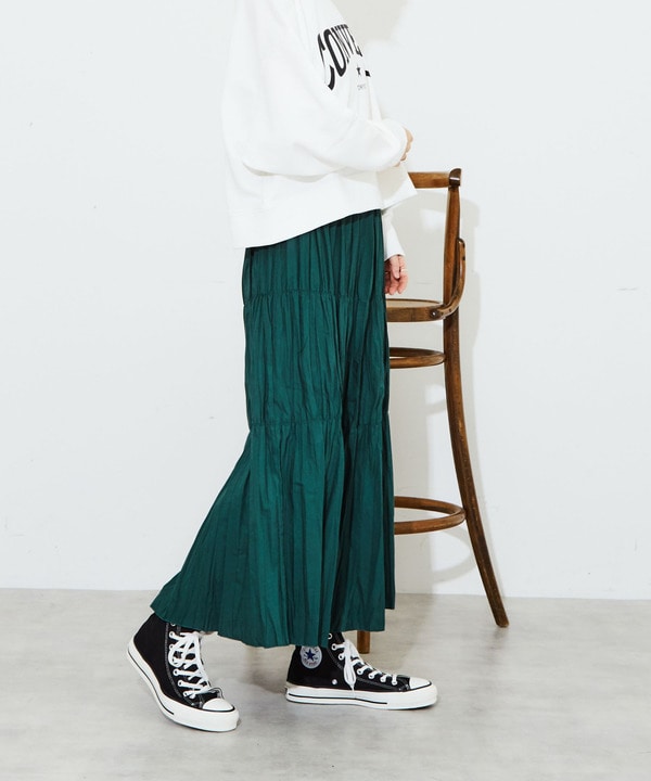 GATHER PLEATS TIERED SKIRT 詳細画像 9