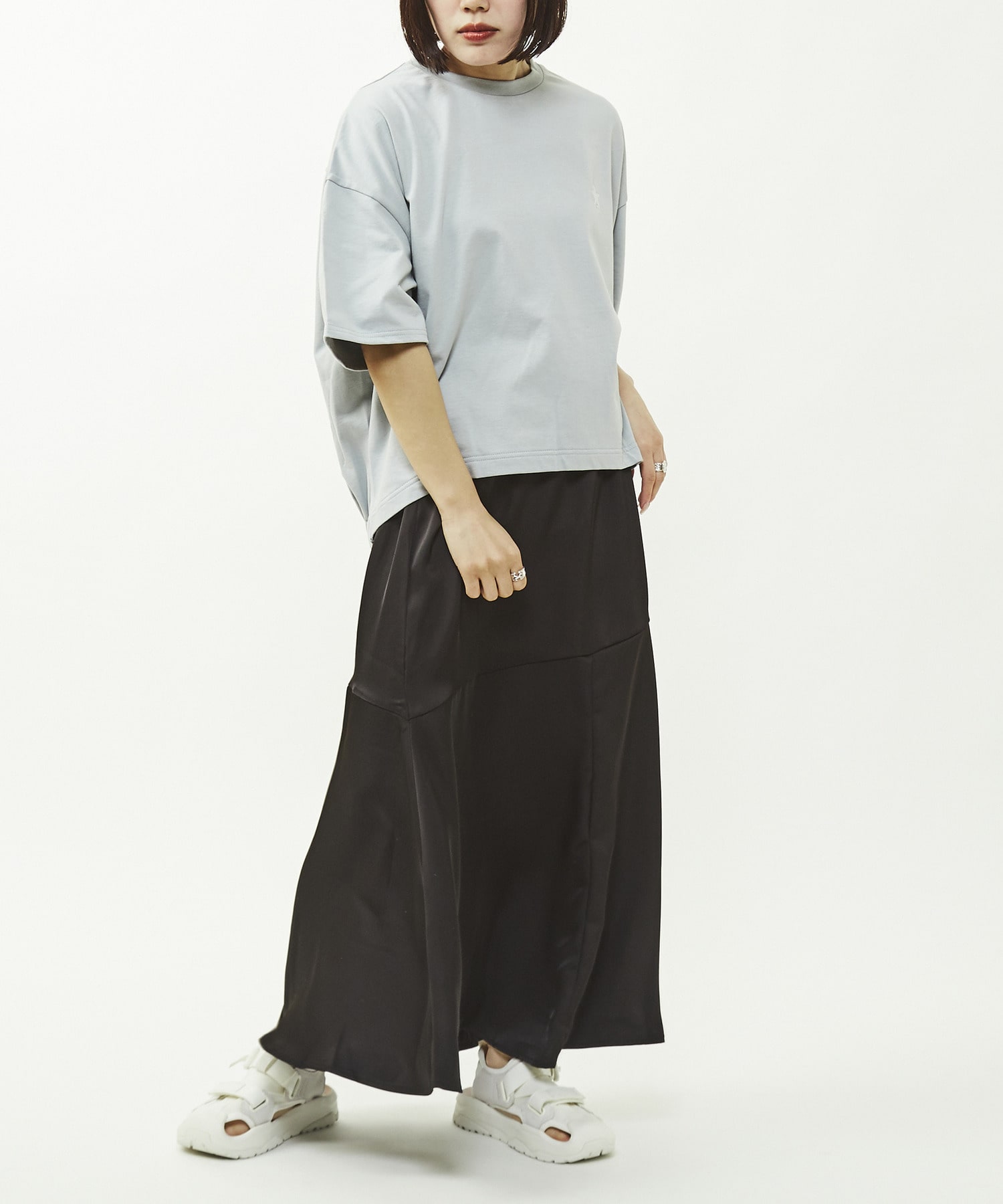 【WEB LIMITED】MERMAID LINE SATIN SKIRT