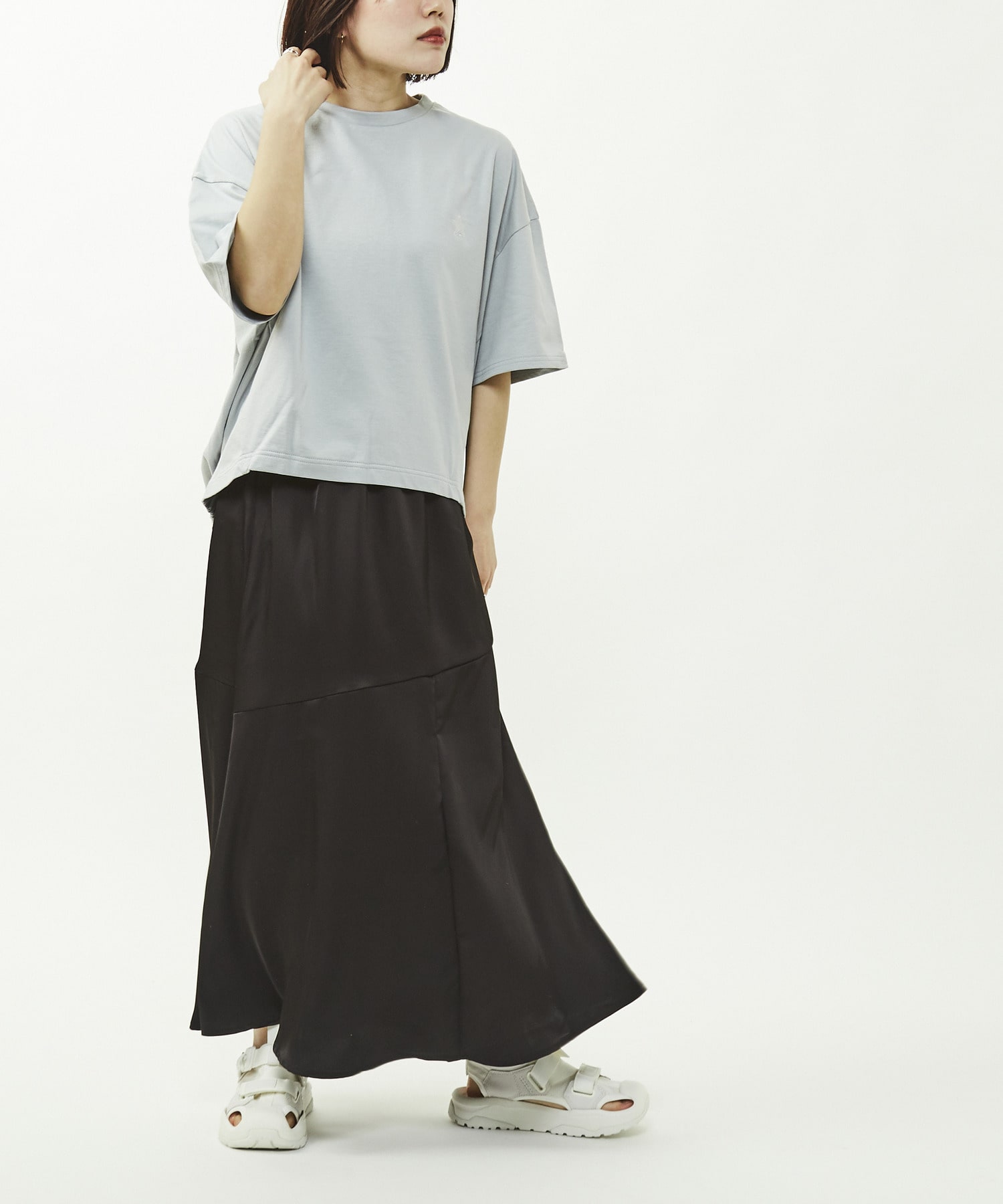 【WEB LIMITED】MERMAID LINE SATIN SKIRT