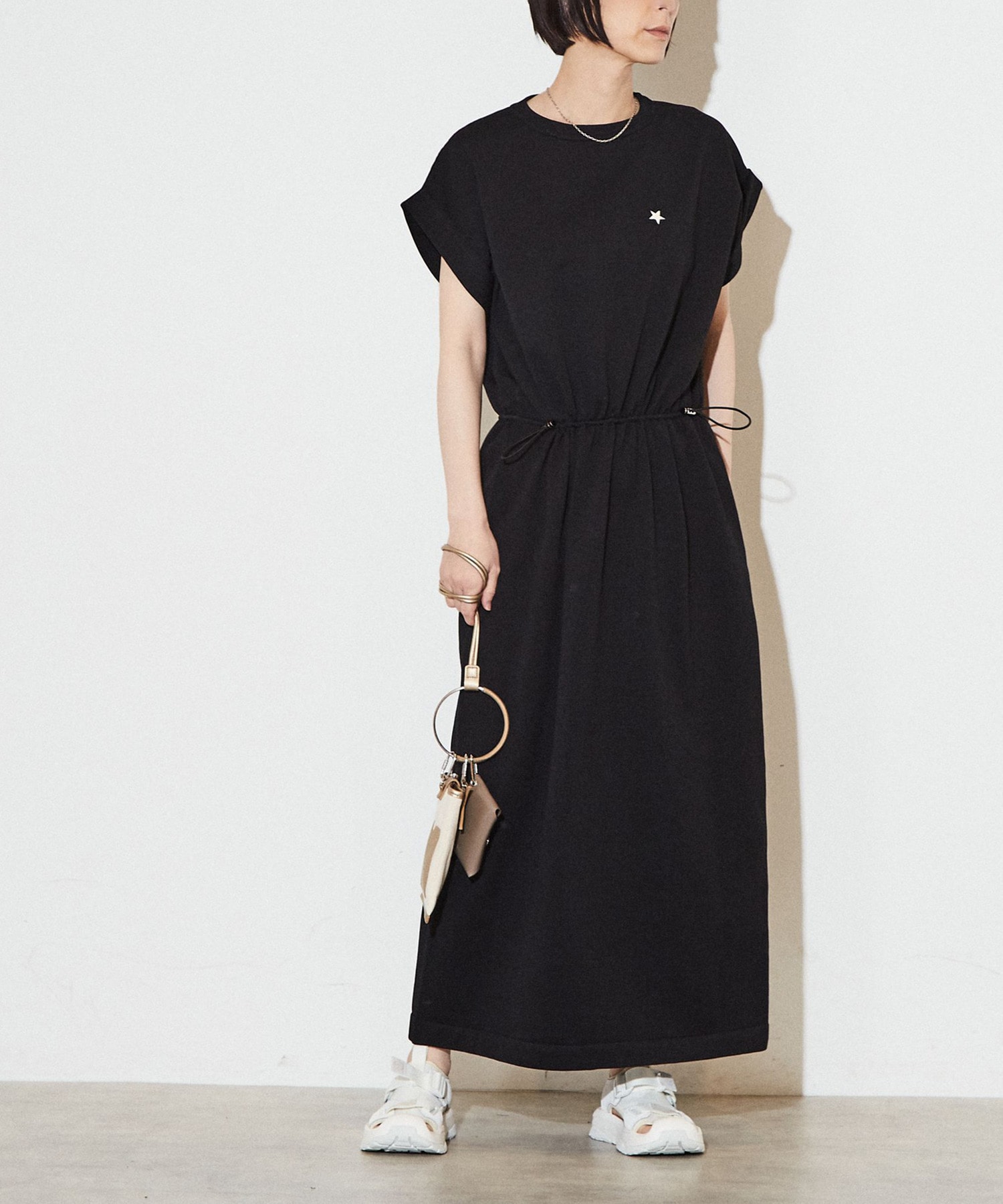 WAIST CORD KNIT DRESS