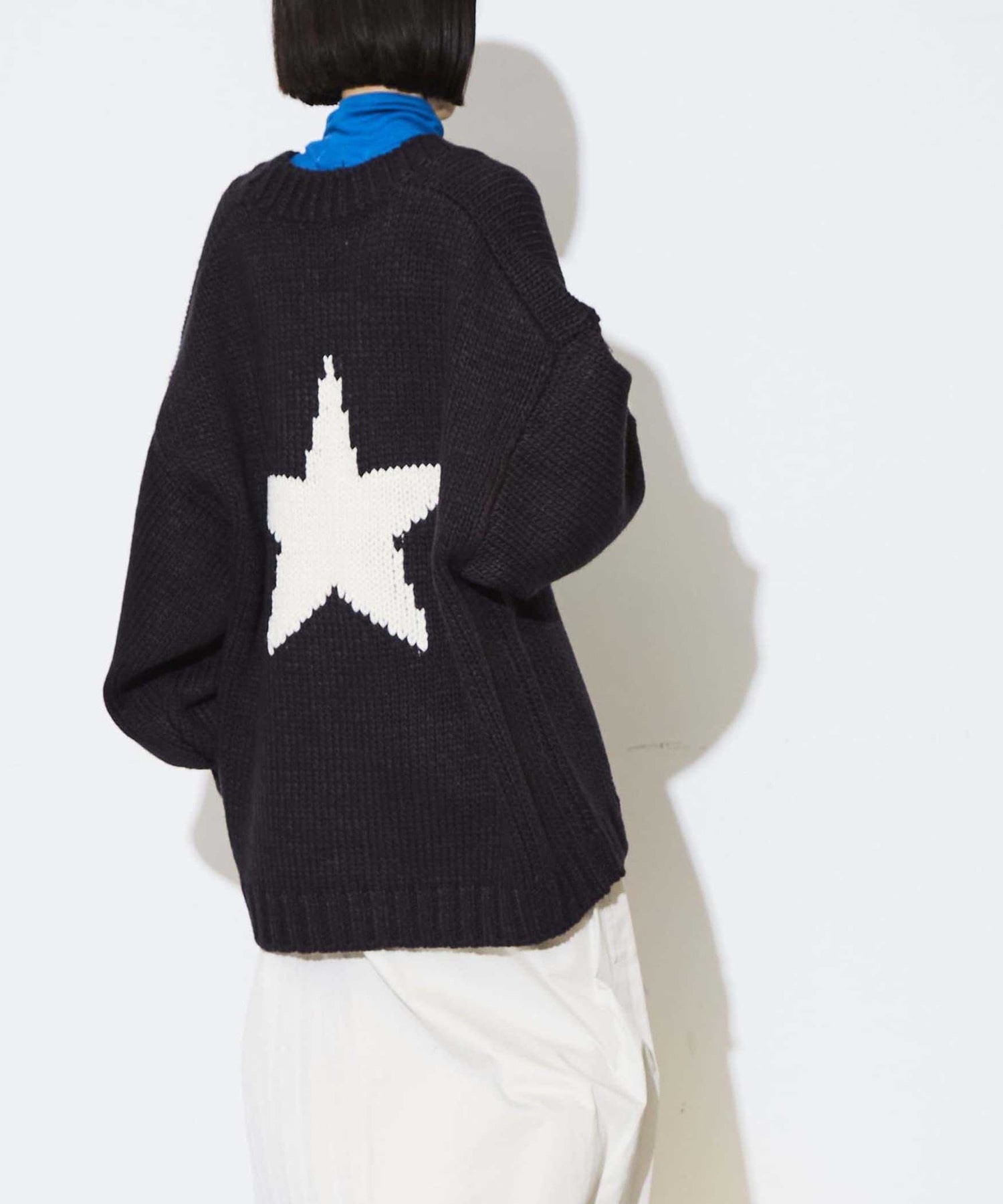 STAR☆ LOWGAGE PULLOVER KNIT CARDIGAN-