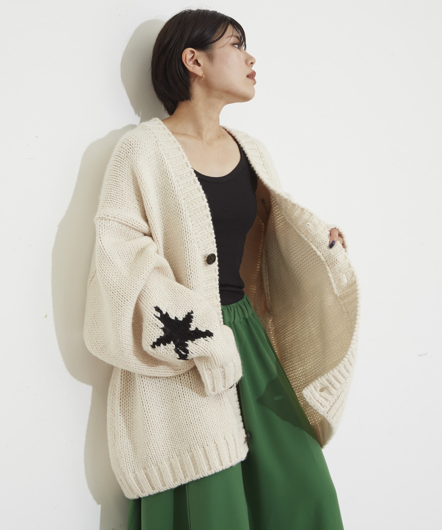 STAR☆ LOWGAGE KNIT CARDIGAN｜CONVERSE TOKYO (コンバーストウキョウ 