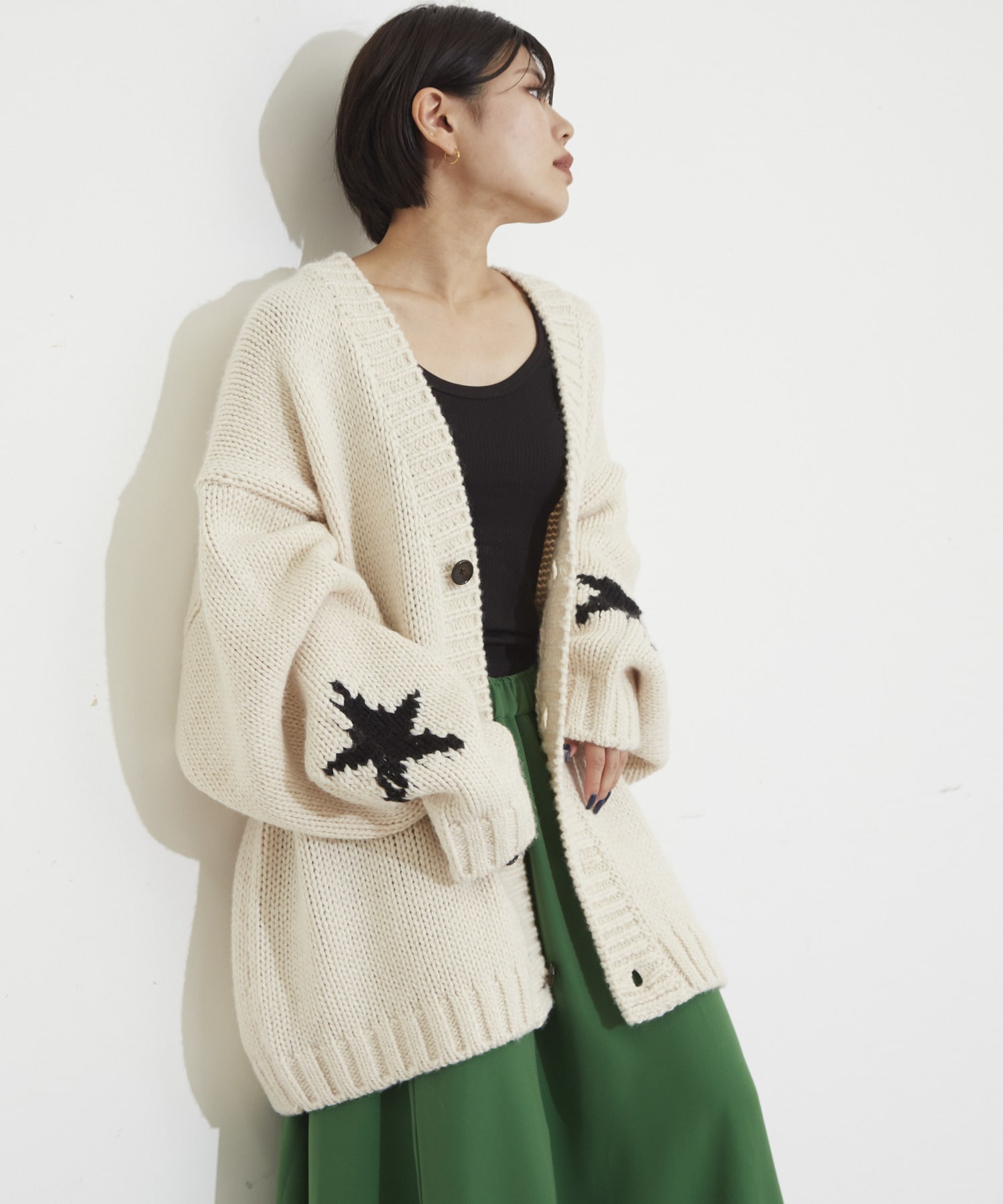 STAR☆ LOWGAGE PULLOVER KNIT CARDIGAN-