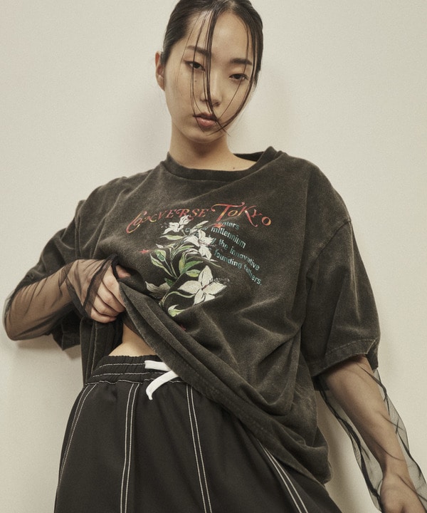 LILY FLOWER PRINT PIGMENT DYE TEE 詳細画像 10