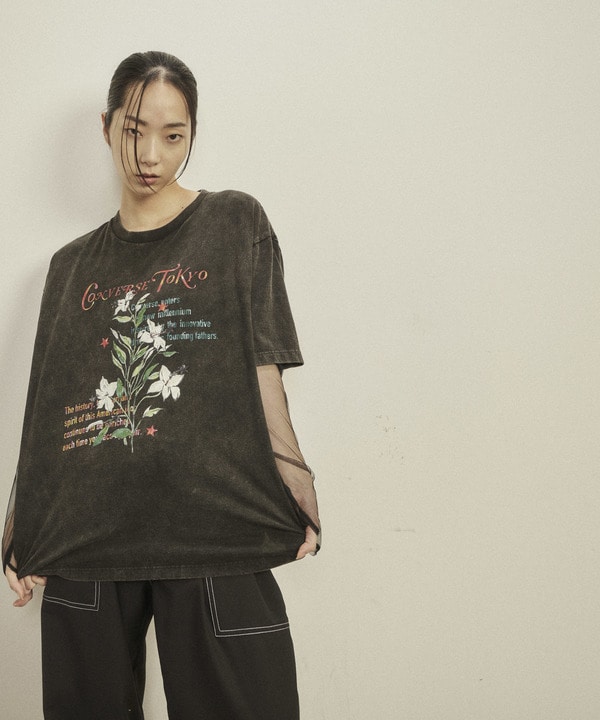LILY FLOWER PRINT PIGMENT DYE TEE 詳細画像 17