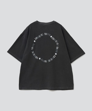 PIGMENT DYE CIRCLE LOGO BACK PRINT TEE