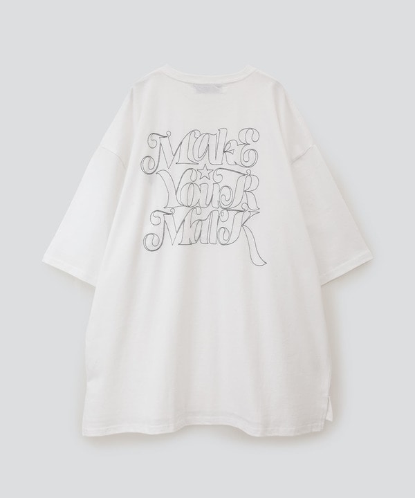 【MAKE YOUR MARK】EMBROIDERY STITCH TEE 詳細画像 ホワイト 1