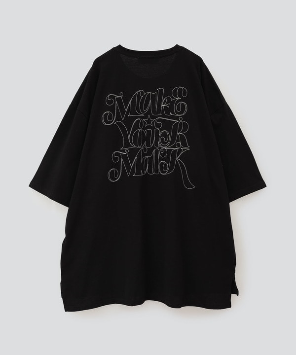 【MAKE YOUR MARK】EMBROIDERY STITCH TEE 詳細画像 ブラック 1