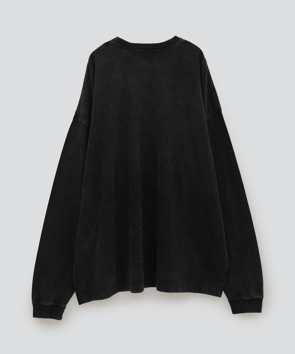 LILY FLOWER PRINT PIGMENT DYE  LONGSLEEVE TEE 詳細画像 1