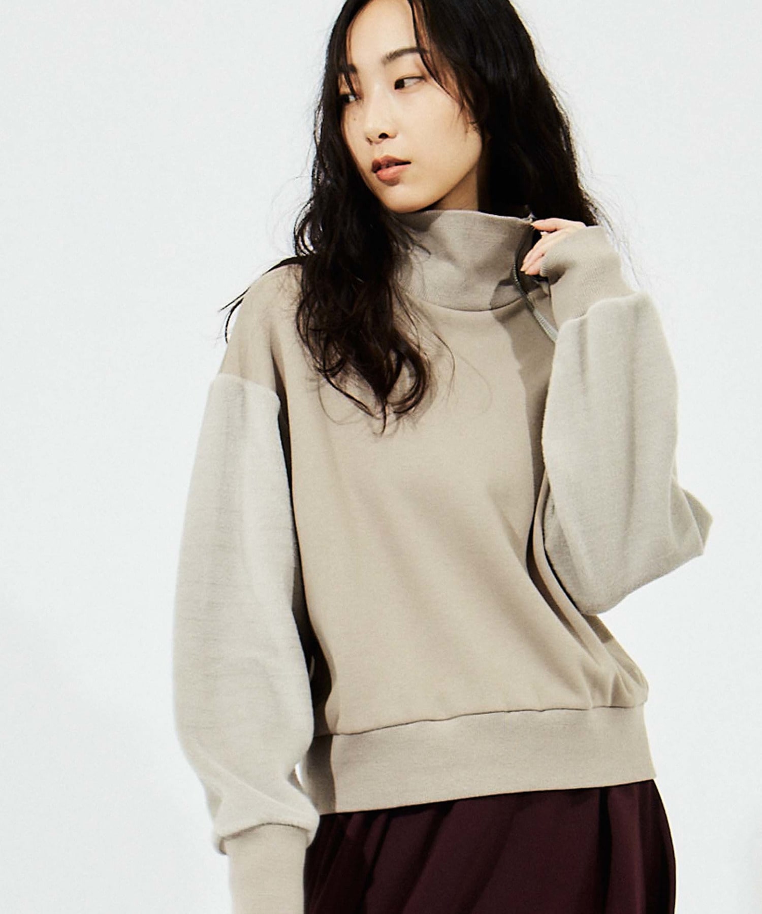 HALFZIP ARRANGE HIGHNECK PULLOVER