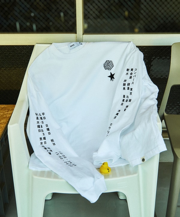 【 CONVERSE TOKYO × KOGANEYU 】ロゴ刺繍ロンTEE 詳細画像 ホワイト 1