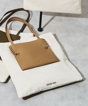 LACE-UP CANVAS TOTE BAG