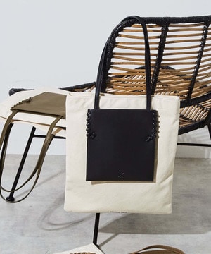 LACE-UP CANVAS TOTE BAG