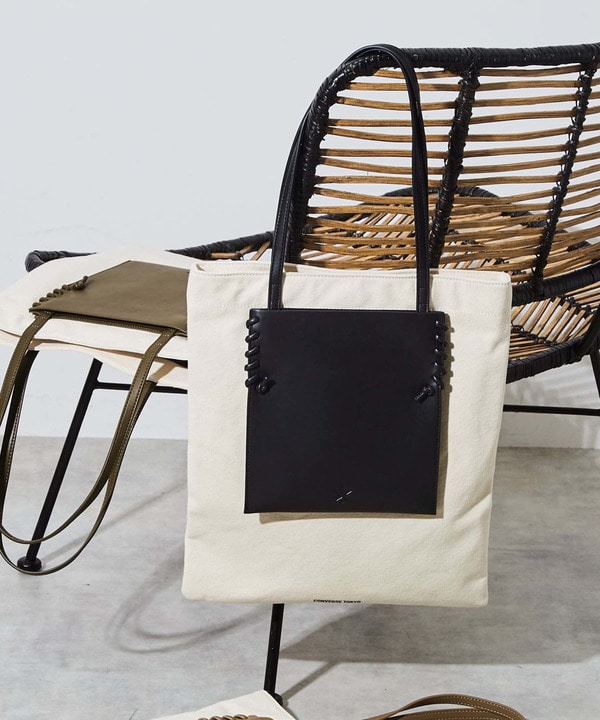 LACE-UP CANVAS TOTE BAG 詳細画像 ブラック 1