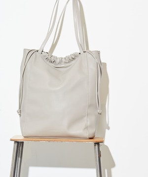 ECO-LEATHER GATHER TOTE BAG