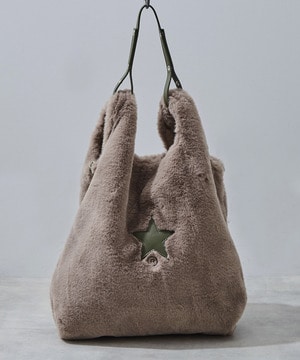 ECO-FUR SHOPPING TOTE BAG