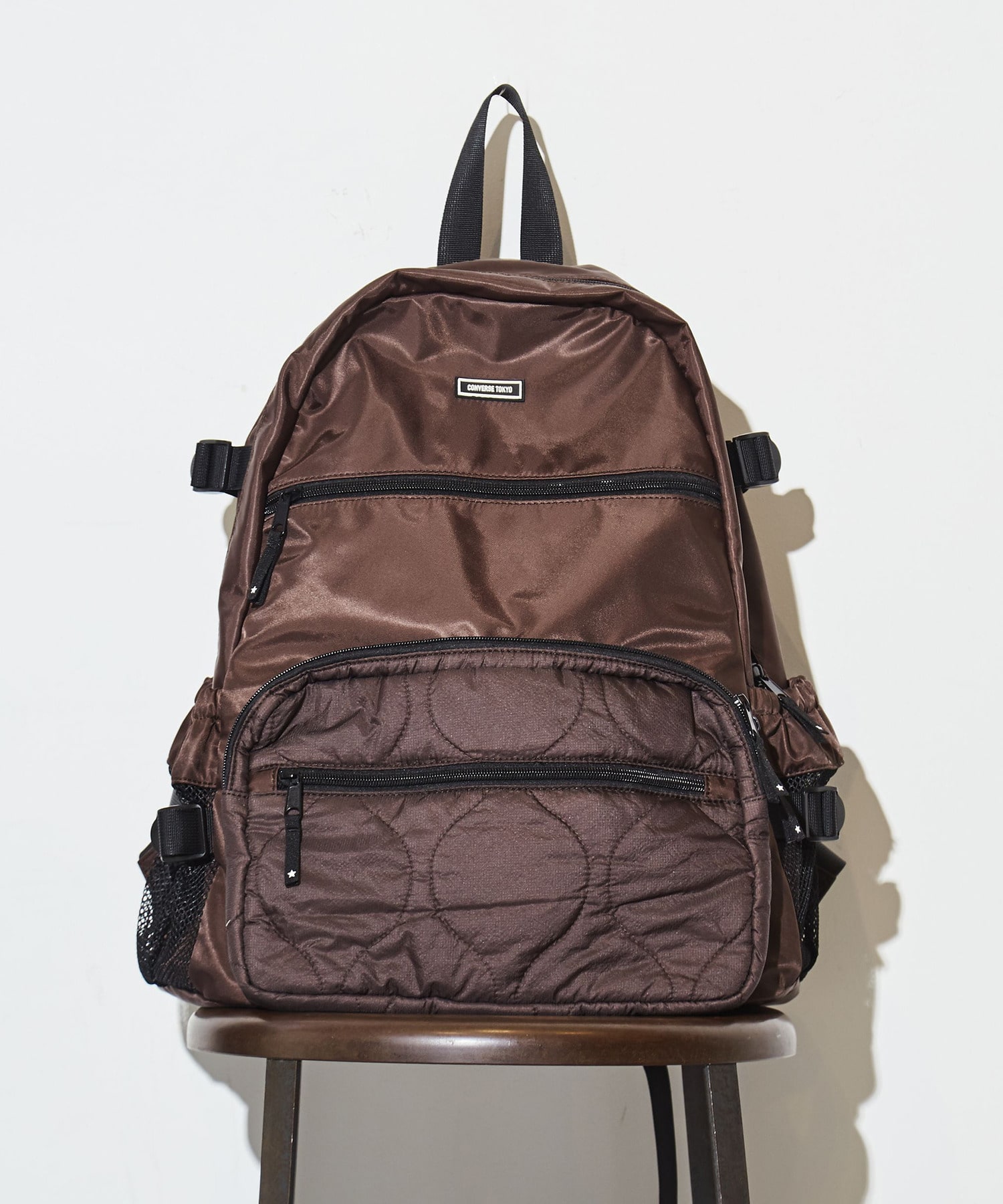 QUILTING POCKET NYLON BACKPACK