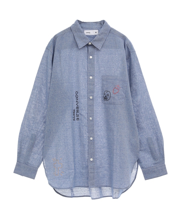 SOUVENIR EMBROIDERY SHIRT 詳細画像 ブルー 1