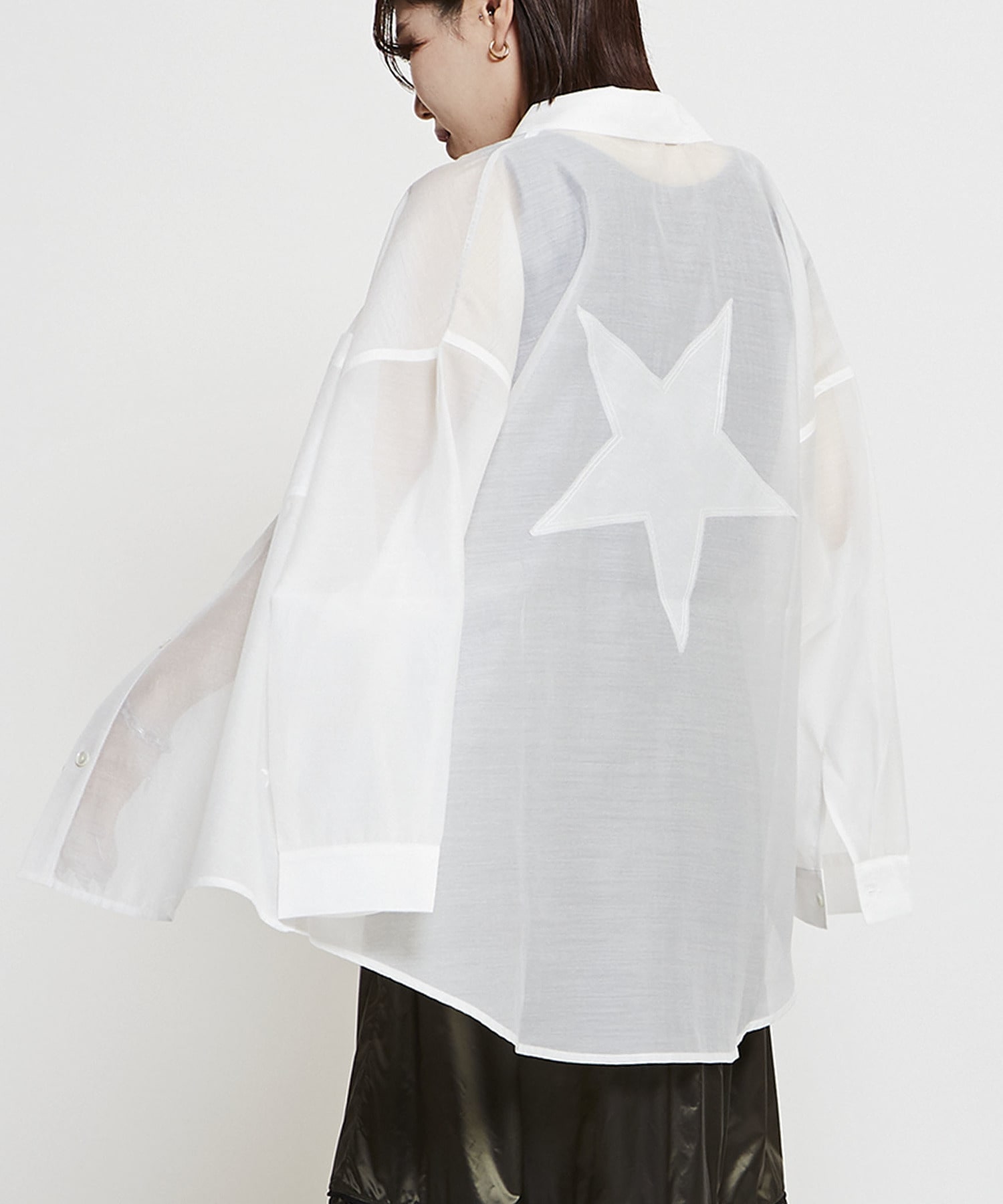 STAR★ PATCH ORGANDY SHIRT