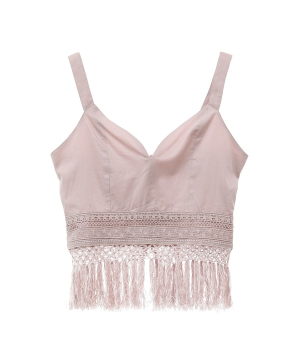 【STAR★LACE】COTTON FRINGED BUSTIER 詳細画像 ピンク 1