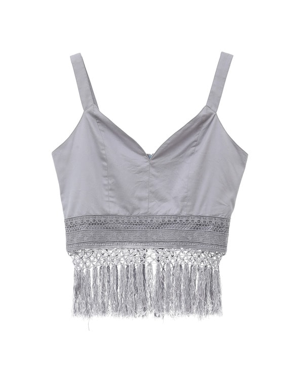 【STAR★LACE】COTTON FRINGED BUSTIER 詳細画像 サックスブルー 1